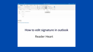 How to edit signature in outlook